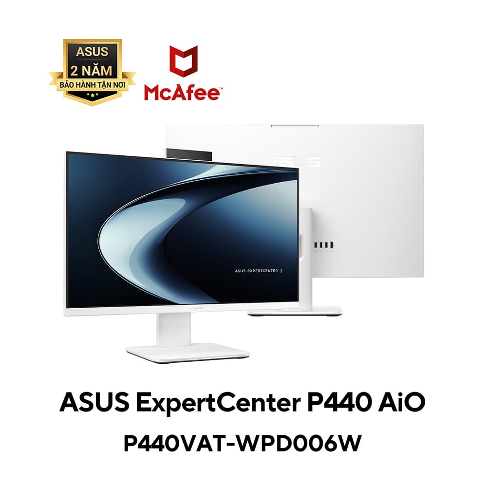 Máy tính để bàn All in one Asus P440VAT-WPD006W (Intel Core i5-13420H | 8GB | 512GB | Intel UHD | 23.8 inch FHD | Cảm ứng | Win 11 | Trắng)