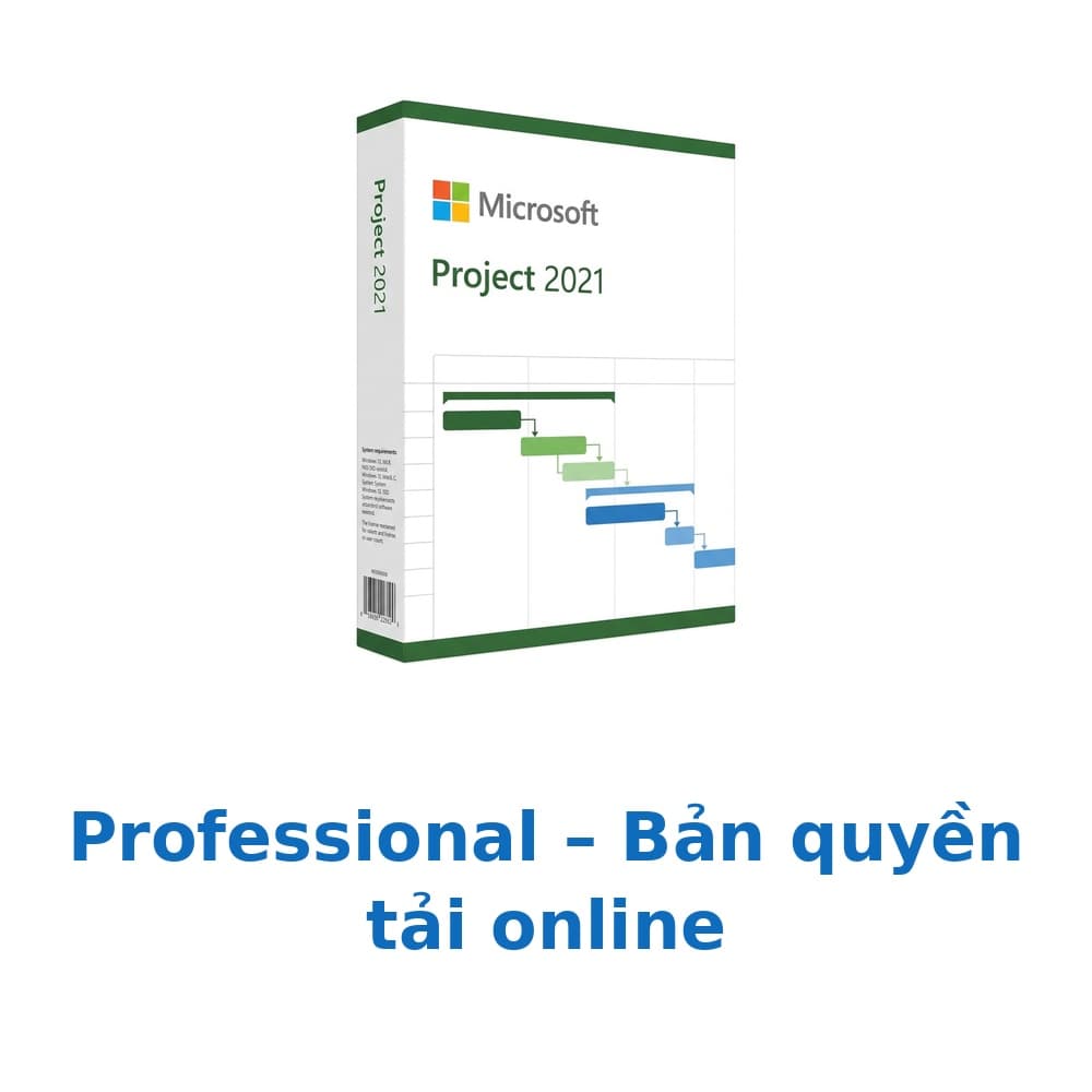 Phần mềm Microsoft Project Professional 2021 – Bản quyền tải online – H30-05939