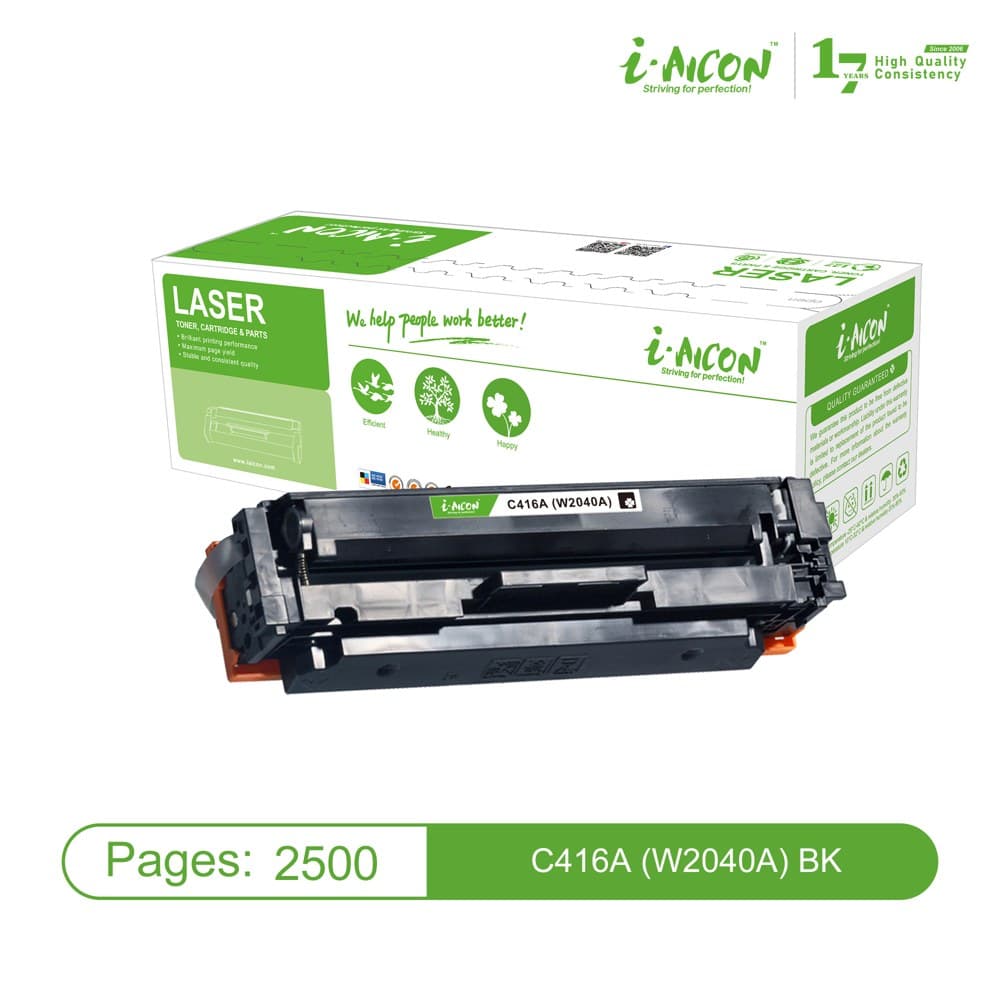 Hộp mực Aicon C416A (W2040A) BK – 2.500 trang – Màu đen
