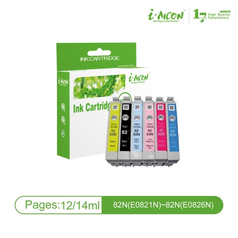 Mực in phun Aicon 82N E0821N–E0826N – Bộ 6 màu