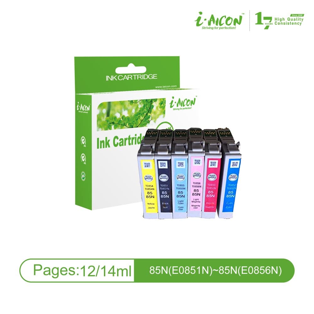 Mực in phun Aicon 85N E0851N–E0856N – Bộ 6 màu