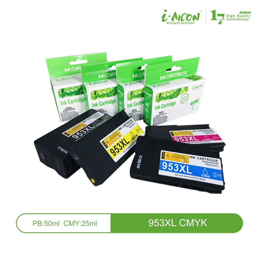 Hộp mực in phun Aicon 953XL CMYK – Bộ 4 màu