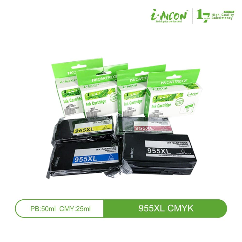 Hộp mực in phun Aicon 955XL CMYK – Bộ 4 màu
