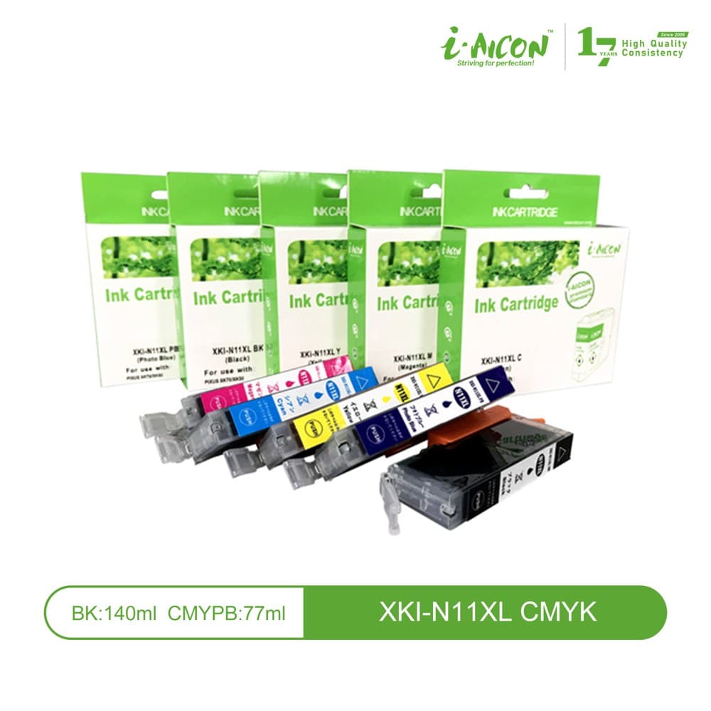 Hộp mực in phun Aicon XKI-N11XL CMYK – Bộ 4 màu