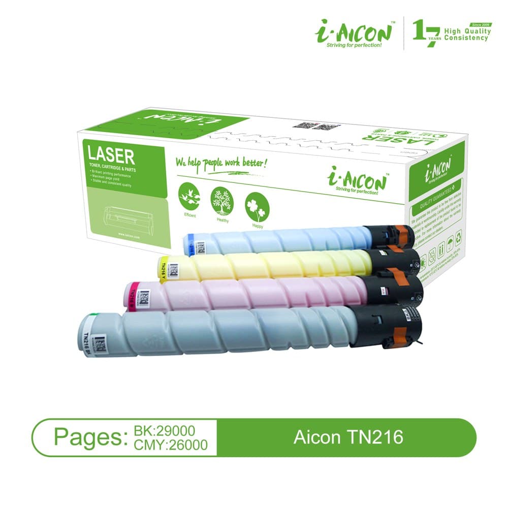 Bộ mực máy photocopy màu Aicon TN-216 CMYK – 4 màu