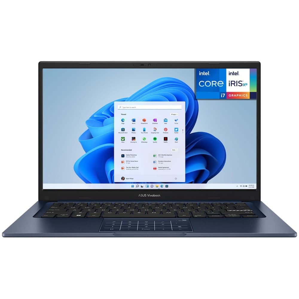 Laptop Asus VivoBook X1404VAP (Intel Core 5 120U | 8GB DDR4 | 256GB SSD | 14" FHD | Windows 11 Home S Mode | Xanh đen)