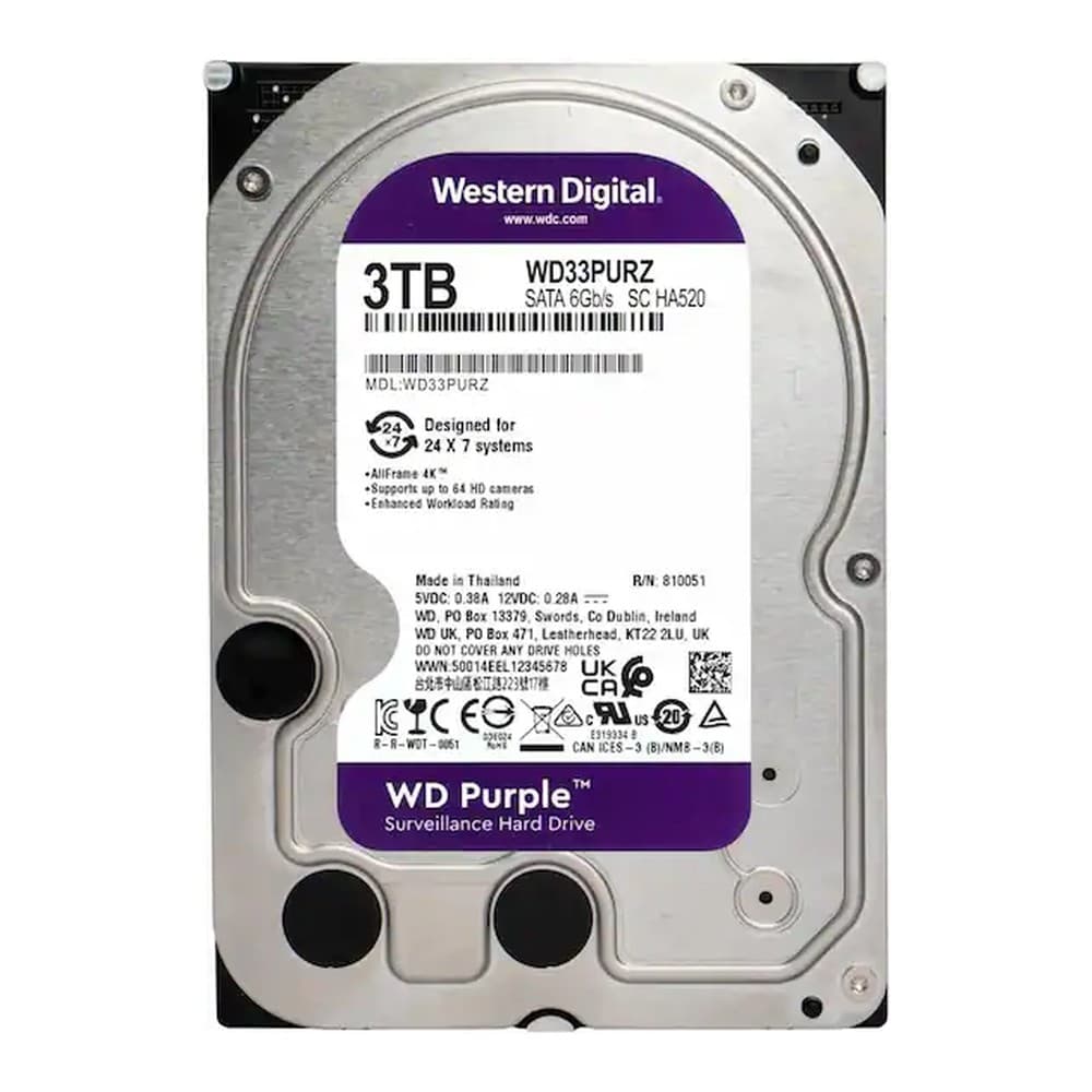 Ổ cứng Western Digital Purple 3TB 256MB Cache 5400RPM WD33PURZ