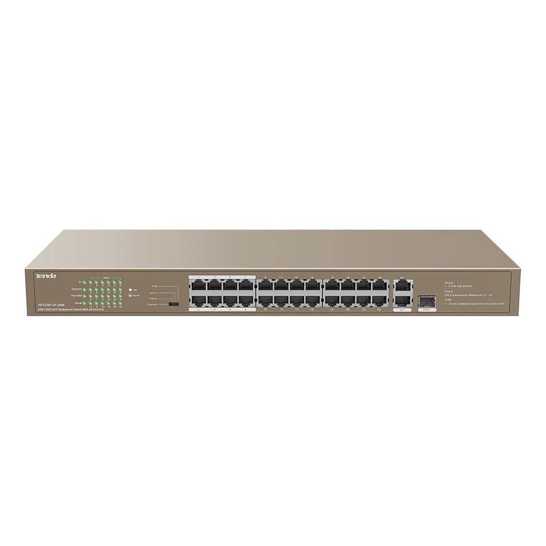Switch PoE 10/100Mbps Tenda TEF1126P-24-250W