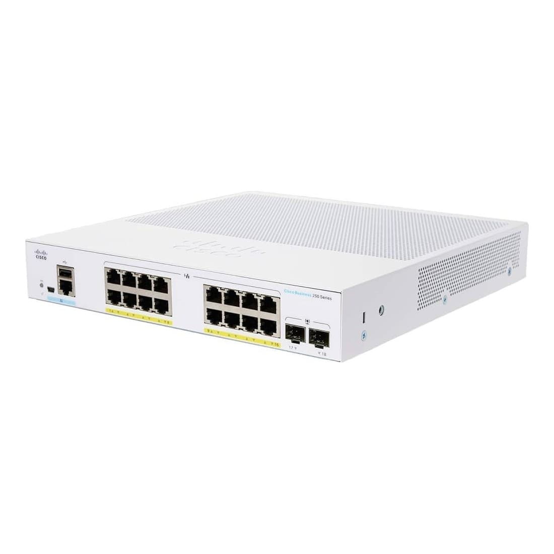 Thiết bị mạng Cisco CBS250-16P-2G-EU Cisco 16 Ports PoE+ 120W, 2 Gigabit SFP