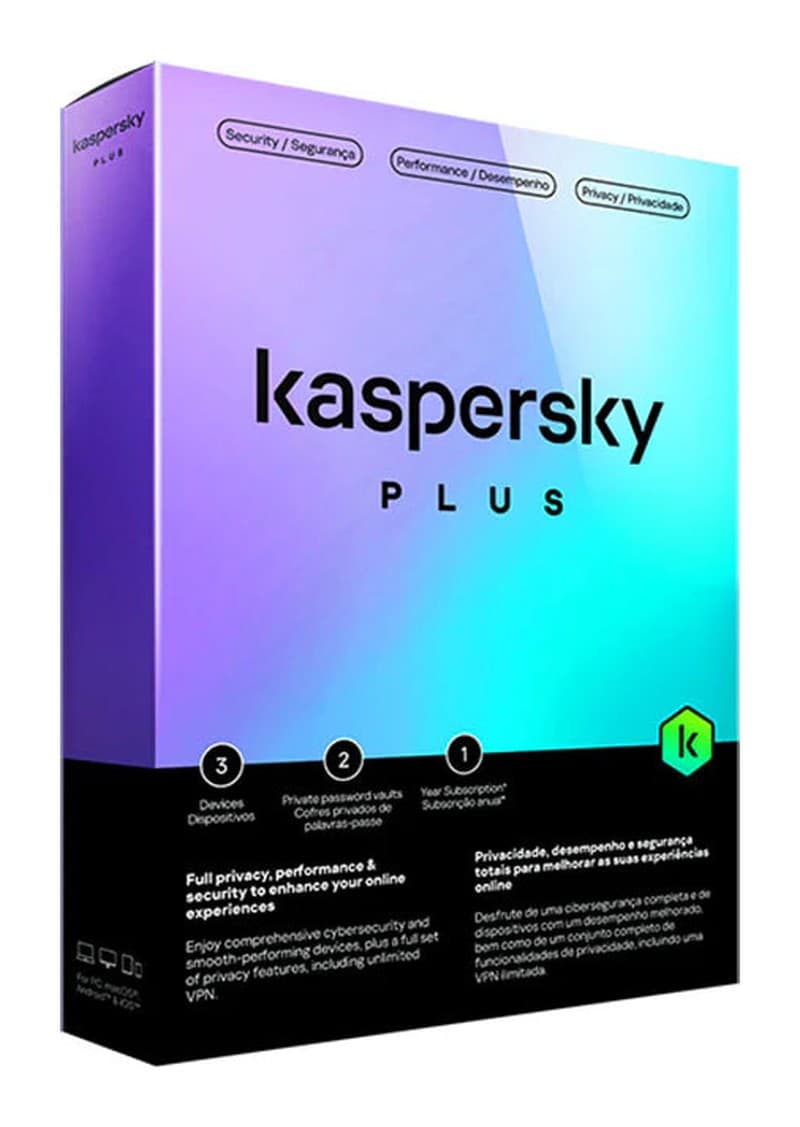 Phần mềm diệt virut Kaspersky Plus - 5U (5 thiết bị/ năm)