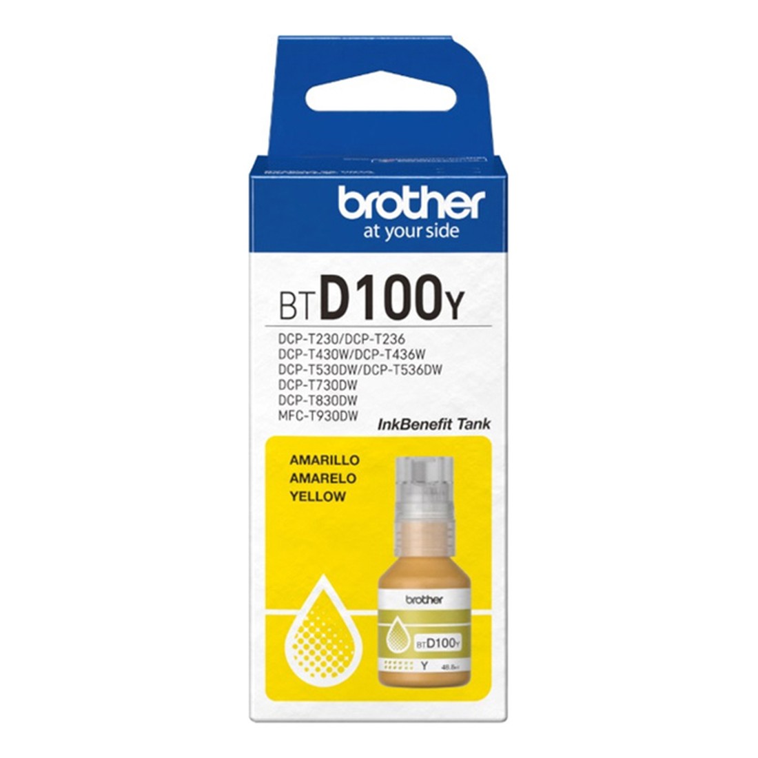 Mực in phun màu Brother BTD100Y Yellow (chính hãng)