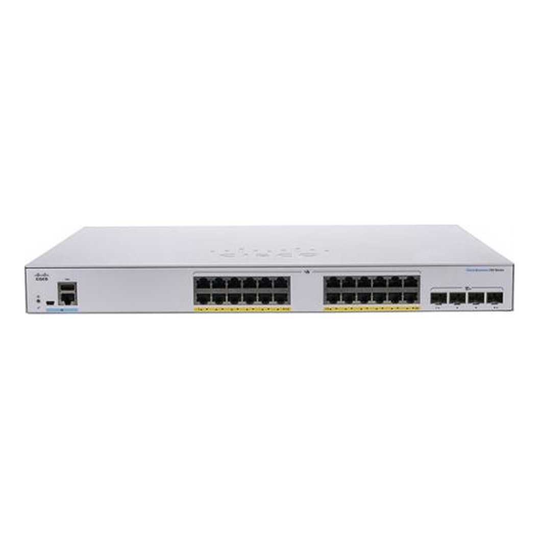 Switch Cisco 24 port 10/100/1000 ports, 4 Gigabit SFP _ CBS250-24T-4G-EU