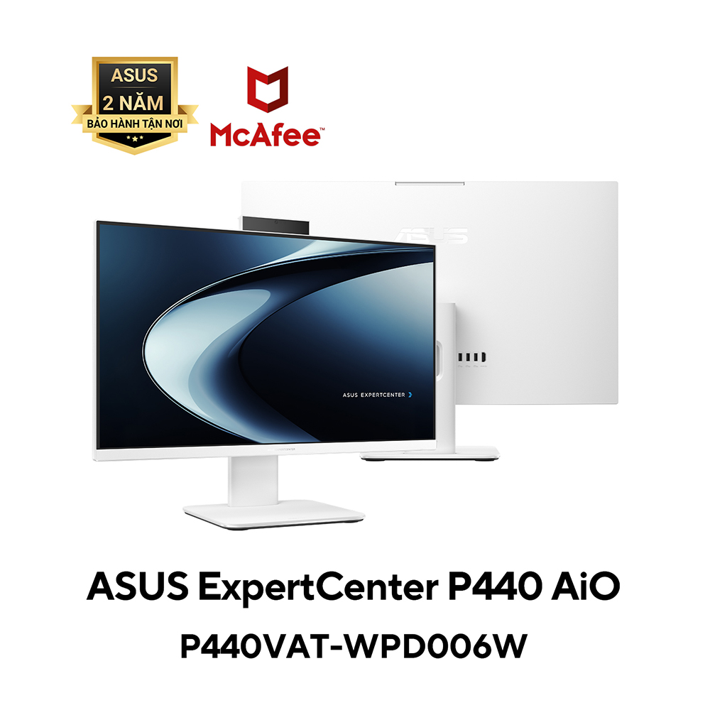 Máy tính để bàn All in one Asus P440VAT-WPD006W (Intel Core i5-13420H | 8GB | 512GB | Intel UHD | 23.8 inch FHD | Cảm ứng | Win 11 | Trắng)