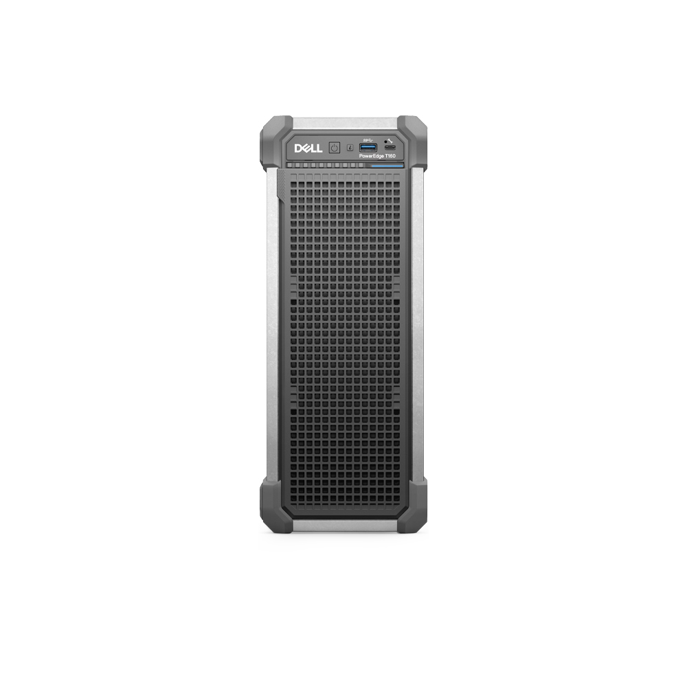 Máy chủ Dell PowerEdge T160 42SVRDT160-1A2 (3U Tower Server | Intel Xeon 6 Performance 6315P 2.8G | 16GB RAM | 2TB | DVD-ROM EXT | PSU 300W | RAID S160 | Powercord)