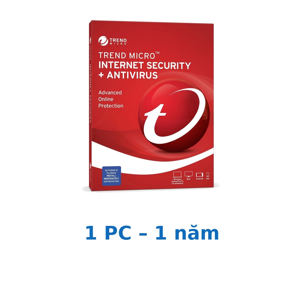 Phần mềm Trend Micro Internet Security – 1 PC – 1 năm