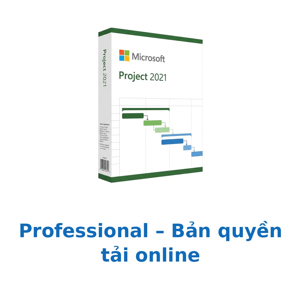 Phần mềm Microsoft Project Professional 2021 – Bản quyền tải online – H30-05939