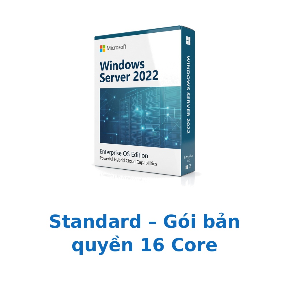 Phần mềm Microsoft Windows Server 2022 Standard – Gói bản quyền 16 Core