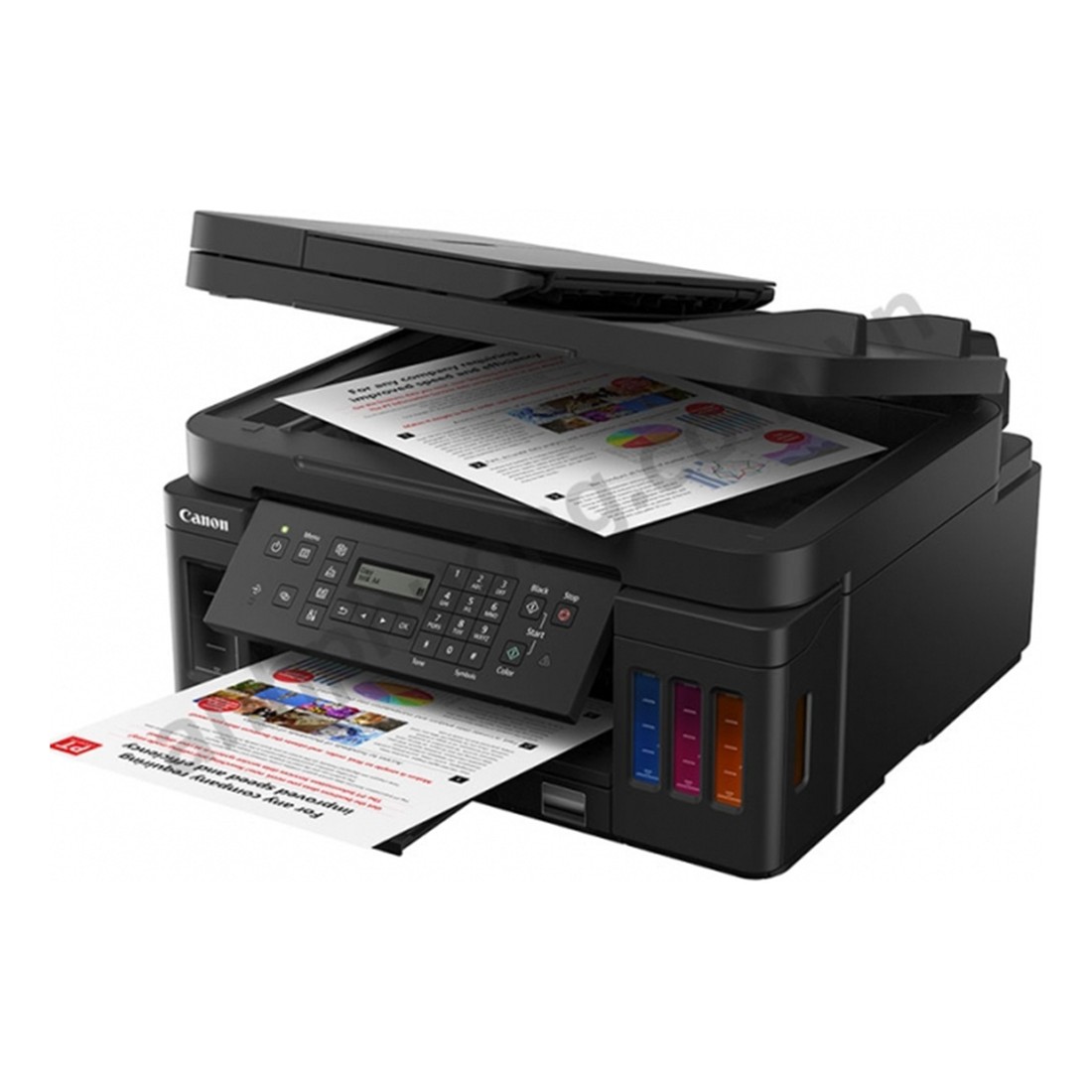 Máy in phun liên tục đa năng Canon Pixma G7070 (In đảo mặt| Scan| Copy| ADF| FAX| A4| A5| USB| LAN| WIFI)