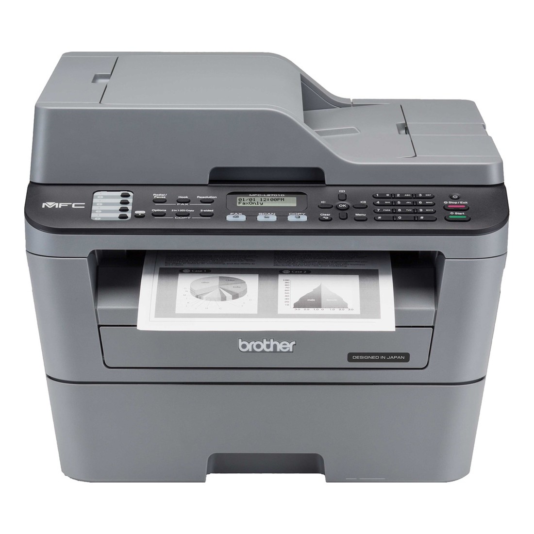 Máy in Laser đen trắng đa năng Brother MFC-L2701D (In đảo mặt, Scan ADF 1 mặt, Copy, A4, USB)