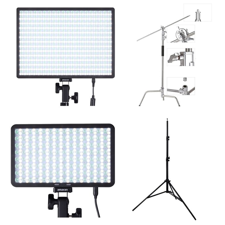 Combo 2 đèn led chụp sản phẩm Amaran Pano 120c Kit + Amaran Pano 60c Kit