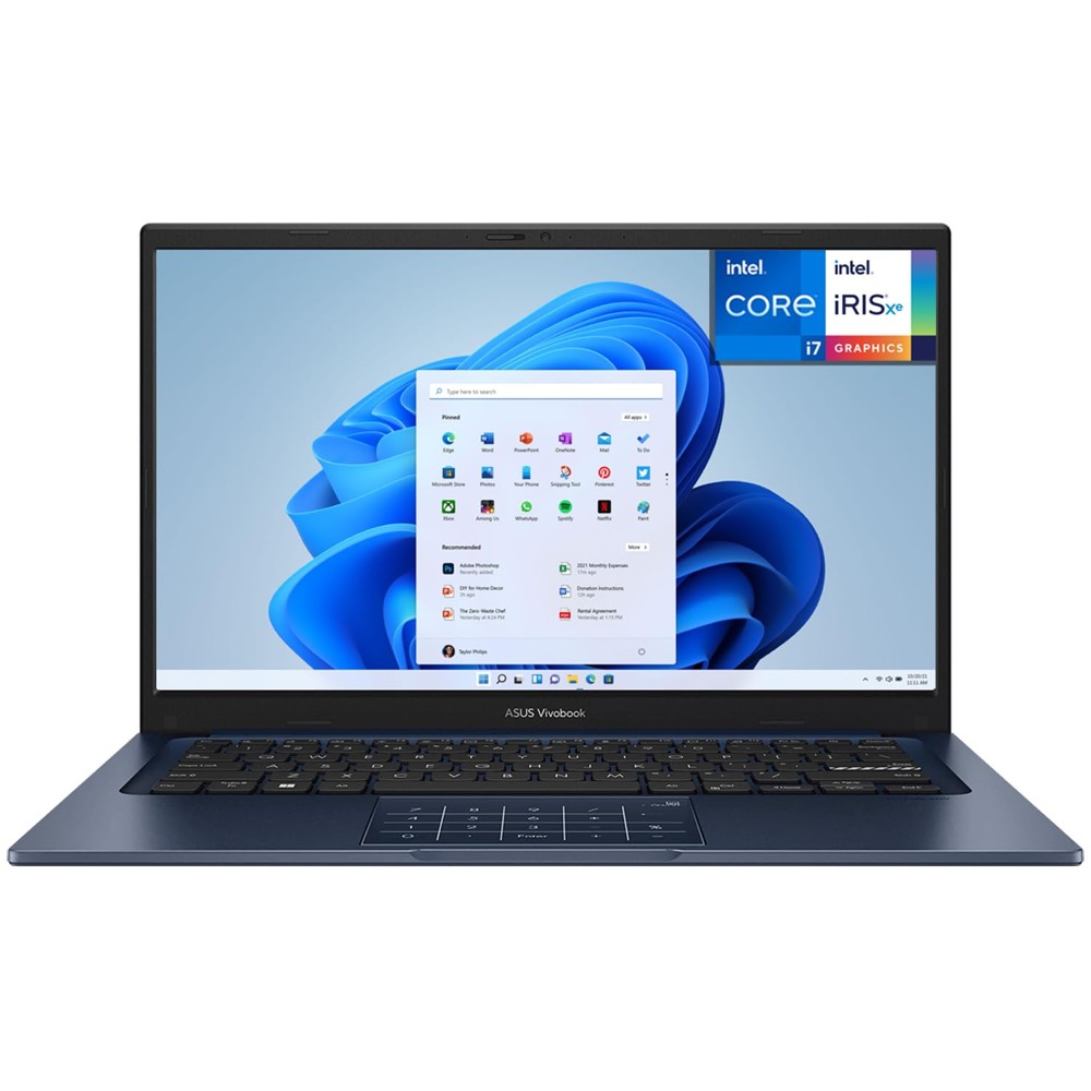 Laptop Asus VivoBook X1404VAP (Intel Core 5 120U | 8GB DDR4 | 256GB SSD | 14" FHD | Windows 11 Home S Mode | Xanh đen)