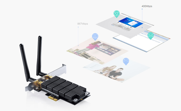 Bộ Chuyển Đổi Wi-Fi Băng Tần Kép PCI Express AC1300 Archer T6E - ANPHATPC.COM.VN