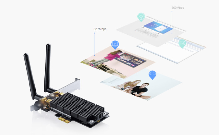 Bộ Chuyển Đổi Wi-Fi Băng Tần Kép PCI Express AC1300 Archer T6E - ANPHATPC.COM.VN