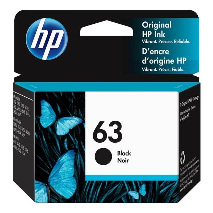 Mực in phun HP 63 Black Original Ink Cartridge (chính hãng)