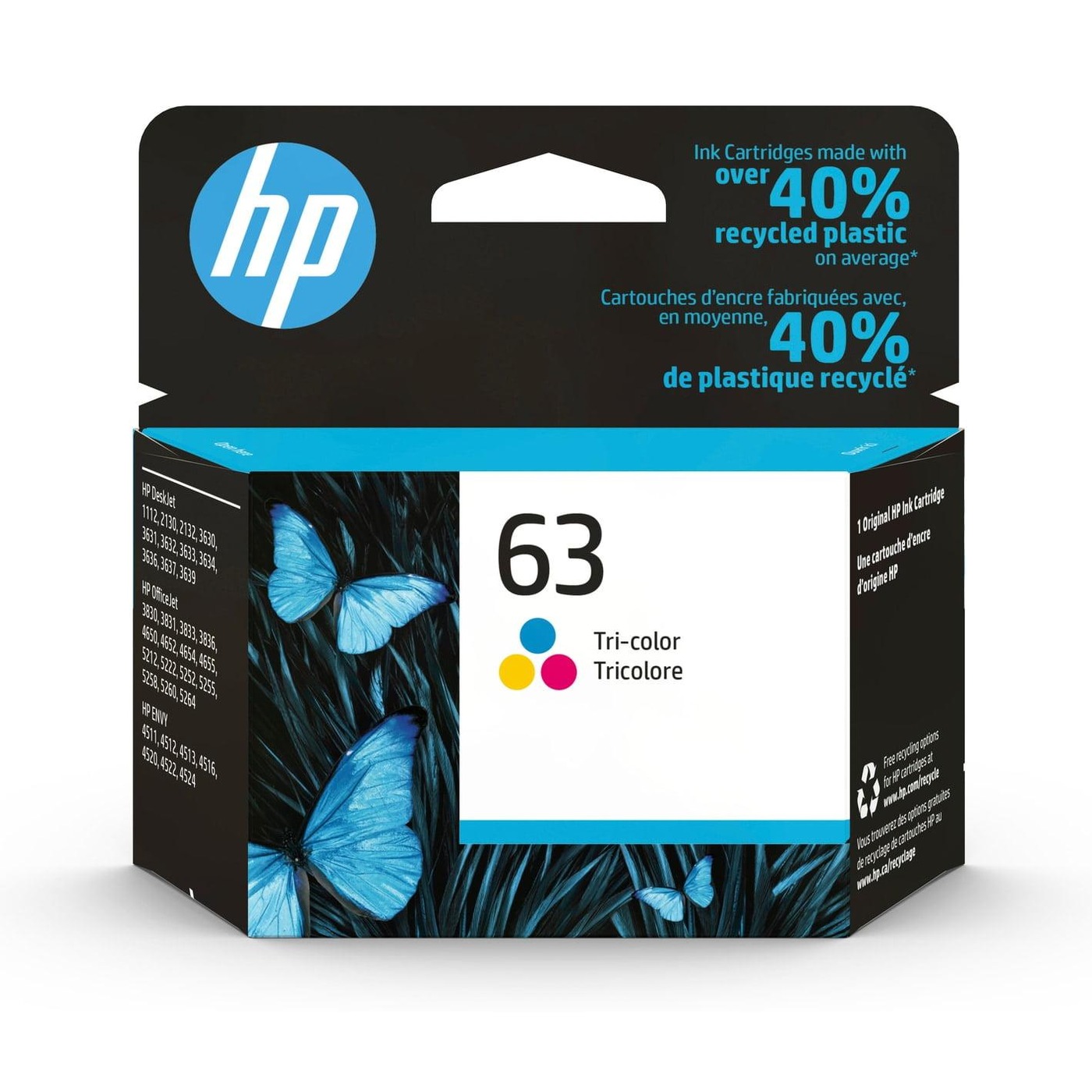 Hộp mực máy in HP 63 Tri-color Original Ink Cartridge (chính hãng)