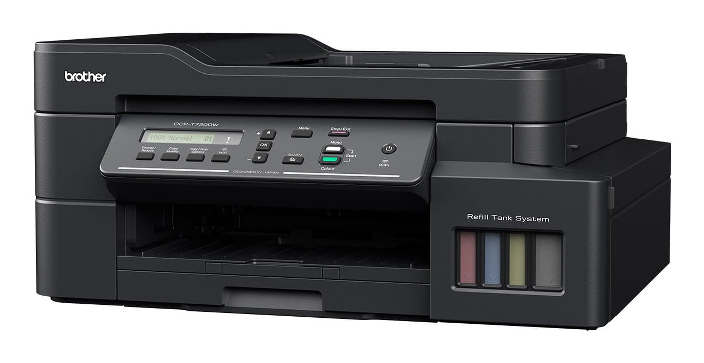 Máy in phun màu đa năng Brother DCP-T720DW (In đảo mặt, Scan ADF 1 mặt, A4, USB, WIFI)