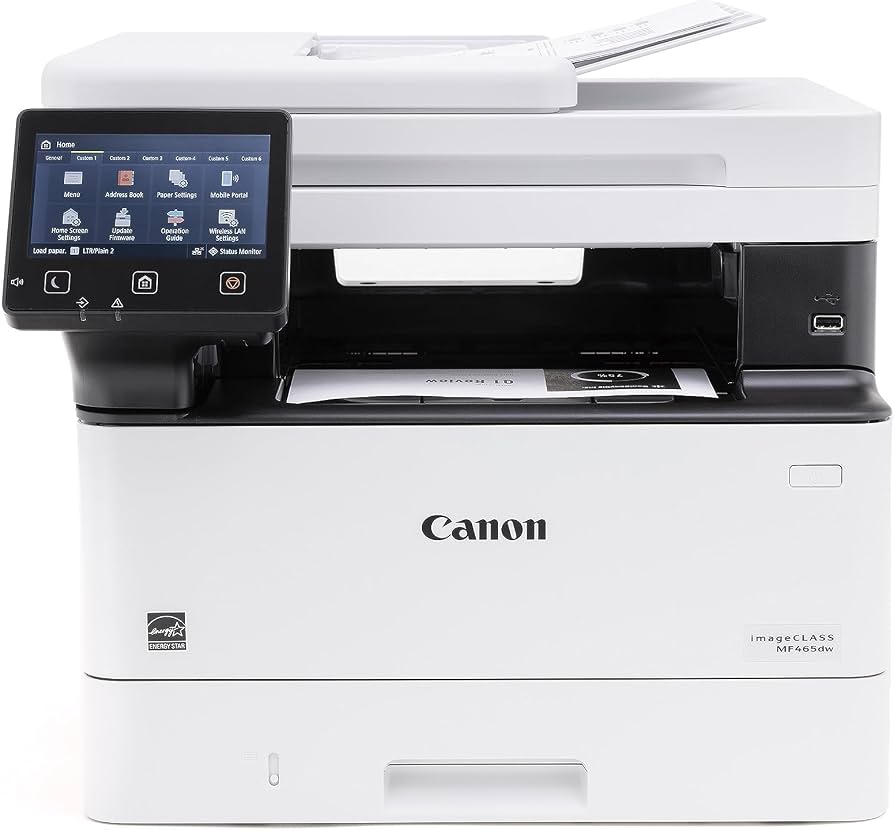 Máy in laser đen trắng đa năng Canon MF465dw (In đảo mặt| Copy | Scan| ADF| Fax| A4| A5 USB| LAN| WIFI)
