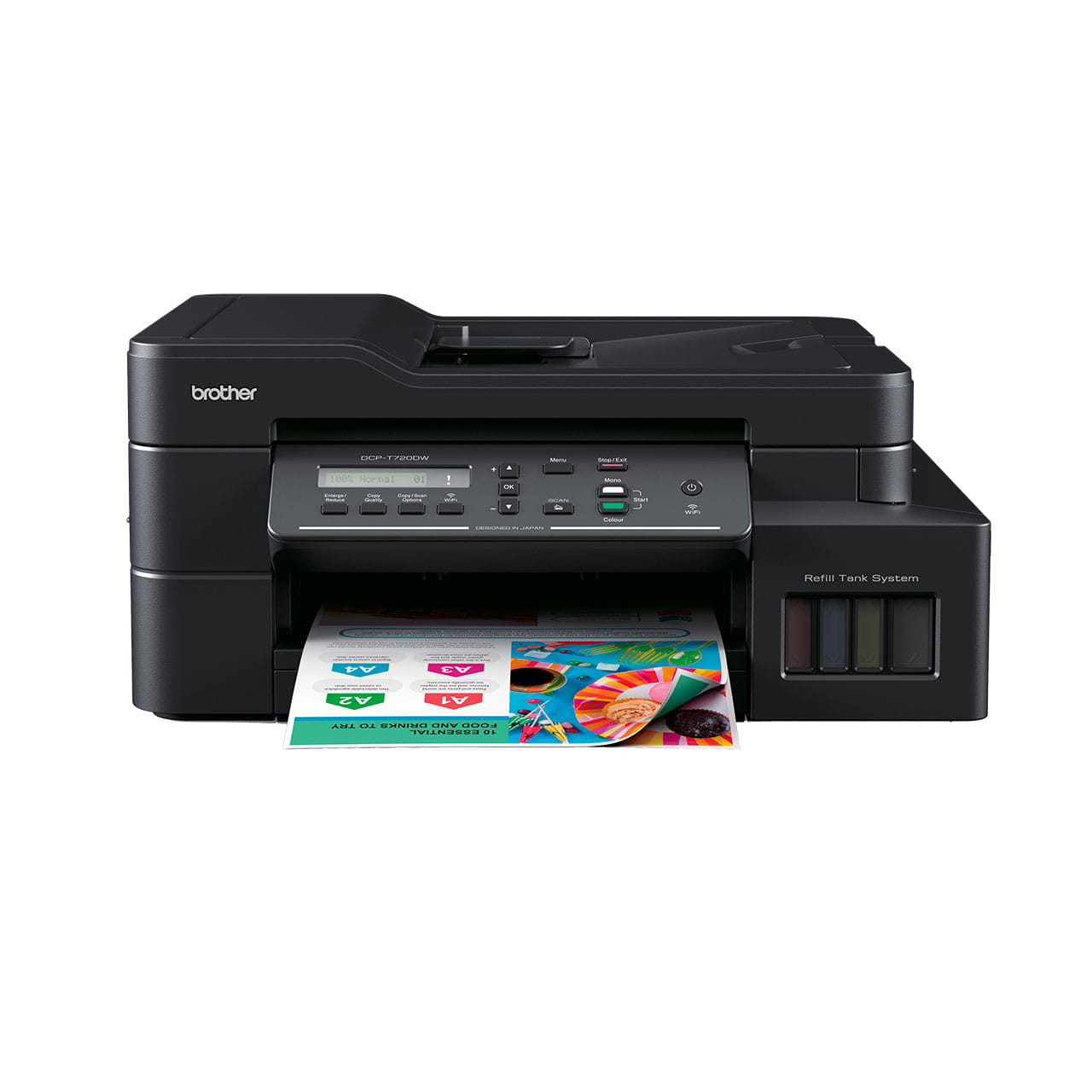 Máy in phun màu đa năng Brother DCP-T720DW (In đảo mặt, Scan ADF 1 mặt, A4, USB, WIFI)