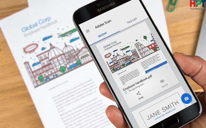 Sử dụng điện thoại để scan tài liệu
