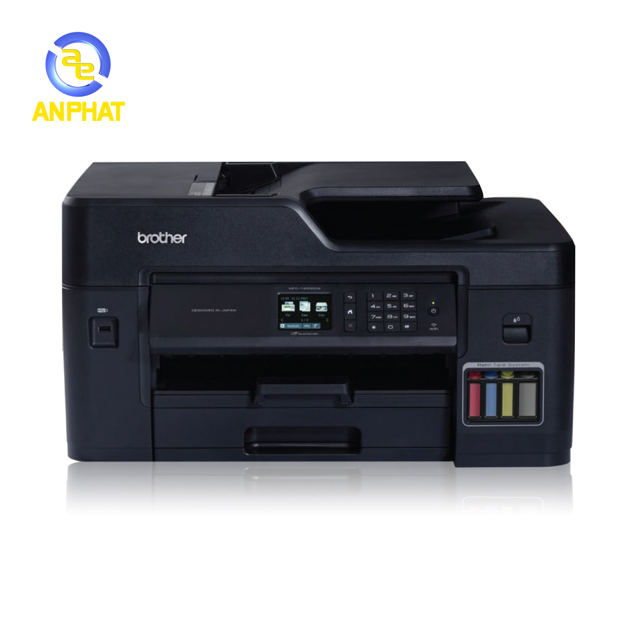 Máy in phun màu đa năng Brother MFC-T4500DW A3 (In đảo mặt, Scan ADF 1 mặt, Fax, A3 USB, LAN, WIFI)