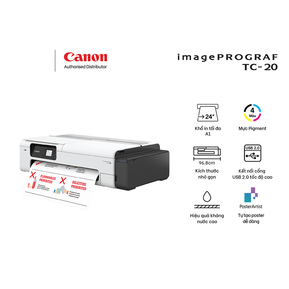 Máy in màu khổ lớn Canon TC-20 (In| A1| A3| A4| USB| LAN| WIFI)