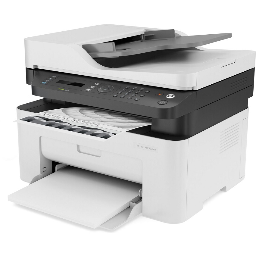 Máy in Laser đen trắng đa năng HP 137fnw 4ZB84A (In, Scan ADF 1 mặt, Copy, Fax, A4, USB, LAN, WIFI)