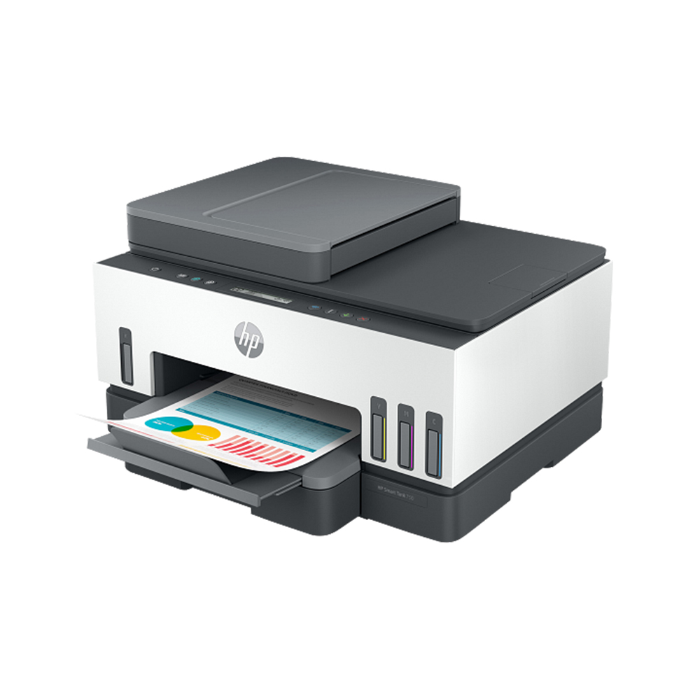 Máy in phun màu HP Smart Tank 750 6UU47A All-in-One (In đảo mặt| Copy| Scan| ADF| A4| A5| USB| LAN| WIFI)