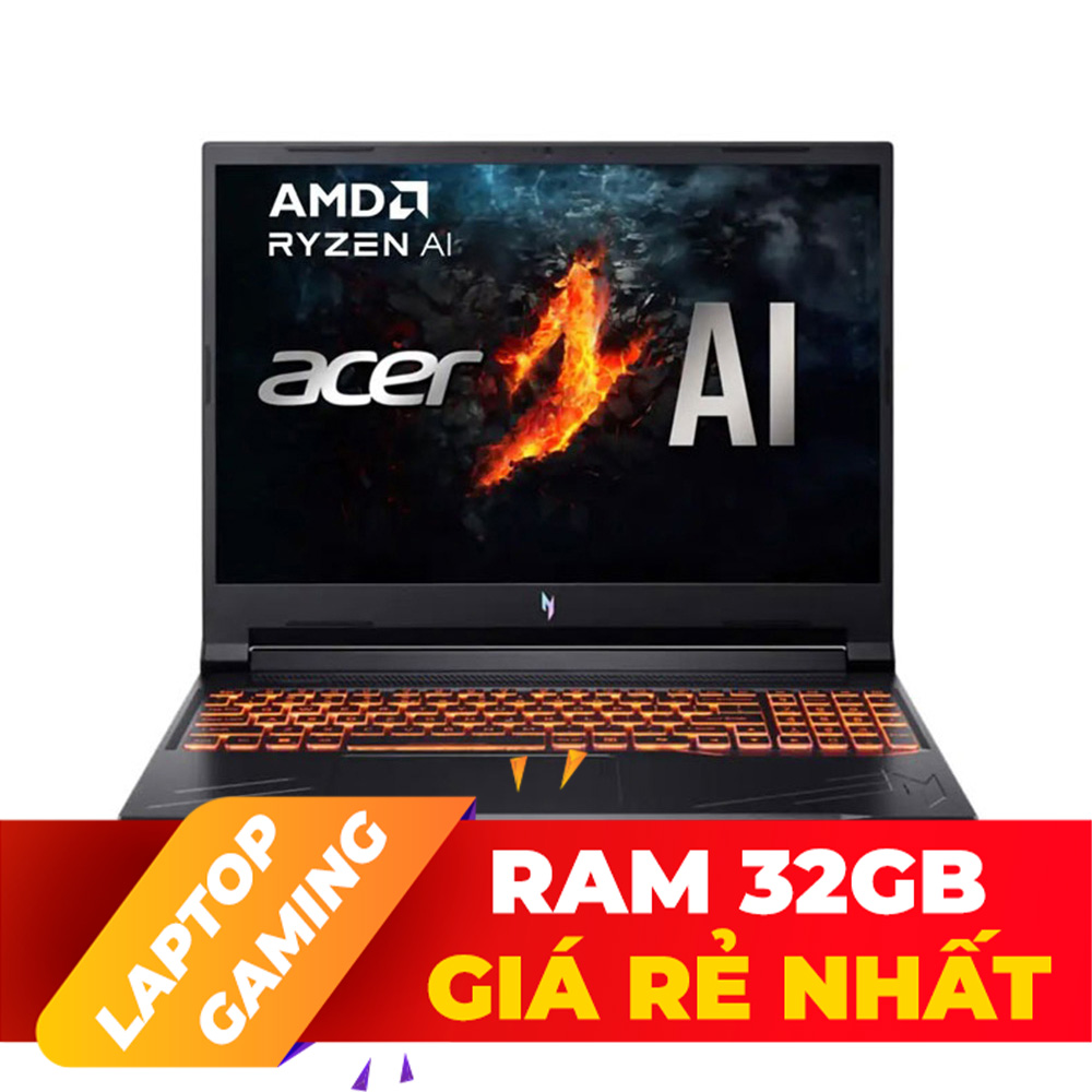Laptop Acer Gaming Nitro ProPanel ANV16-41-R7EN (AMD Ryzen 7 8845HS | RTX 3050 | 16 inch WUXGA | 32GB | 512GB | Win 11 | Đen)