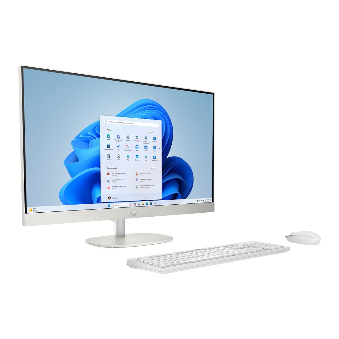 Máy tính để bàn HP All-in-One Desktop AI 24-cr2013d C20CWPA (Intel Core Ultra 5 225U | 16GB | 512GB | Intel UHD | 23.8 inch FHD IPS | Win 11 | Trắng)