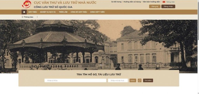 Cổng lưu trữ số quốc gia cho phép tra tìm hồ sơ, tài liệu