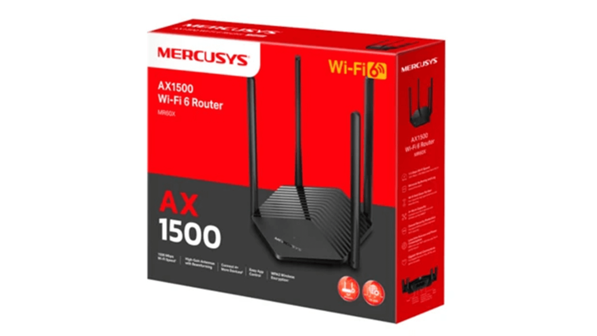 Router WiFi 6 AX1500 Mercusys MR60X Gigabit