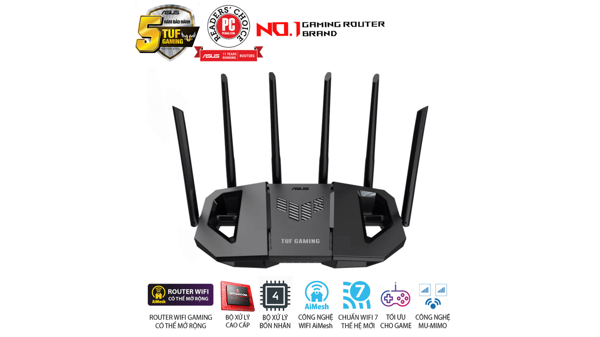 Router Wifi 7 Asus TUF Gaming BE6500