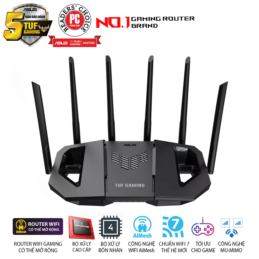 Router Wifi 7 Asus TUF Gaming BE6500