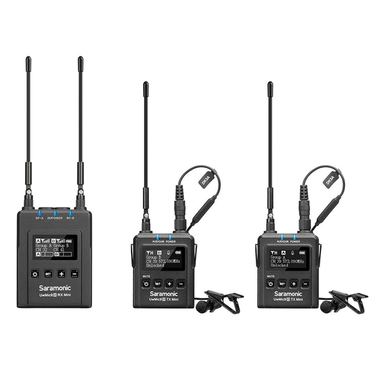 Microphone Saramonic UwMic9S Mini Kit 2 (2 TX9S Mini + RX9S Mini)