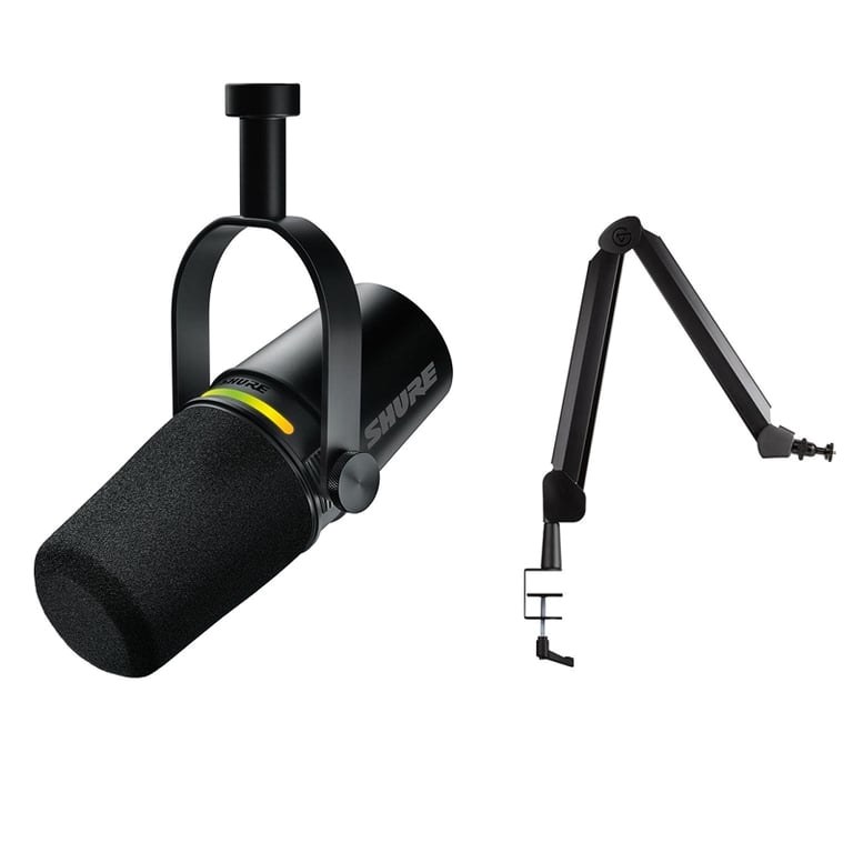 Shure MV7+ + Elgato Wave Mic Arm