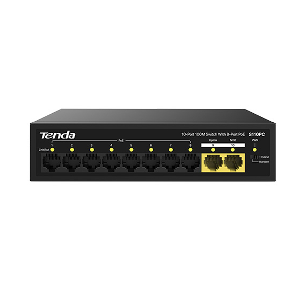 Switch PoE 10/100Mbps Tenda S110PC