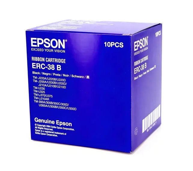 Băng mực Epson ERC-38 (B) – Dành cho máy in TM-U220 Series (Hộp 10 cái, Màu đen)